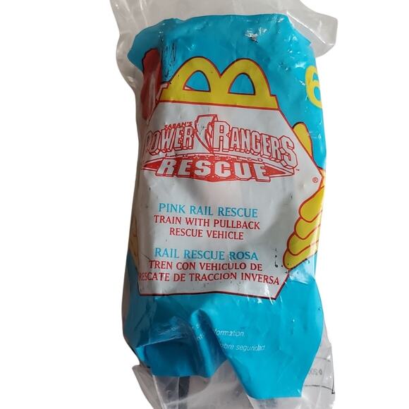 2000 Sabans Power Rangers McDonalds Pink Rail Rescue 6 New in Package - Picture 1 of 2